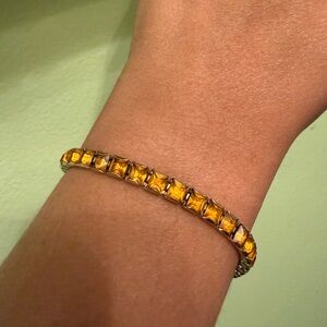 Elegant Vintage Citrine Coloured Gemstone Bracelet